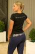 BARE Performance Riding Tights - Navy & Rose Gold